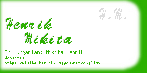 henrik mikita business card